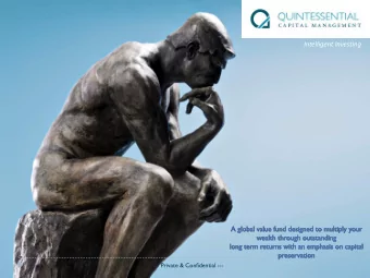 Intelligent Investing  --- Private &amp; Confidential ---  1  DISCLAIMER  --- Private &amp;