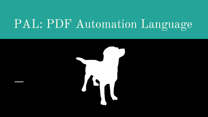 pal pdf automation language the team anshuman singh