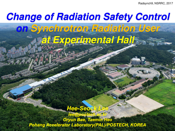 change of radiation safety control on synchrotron