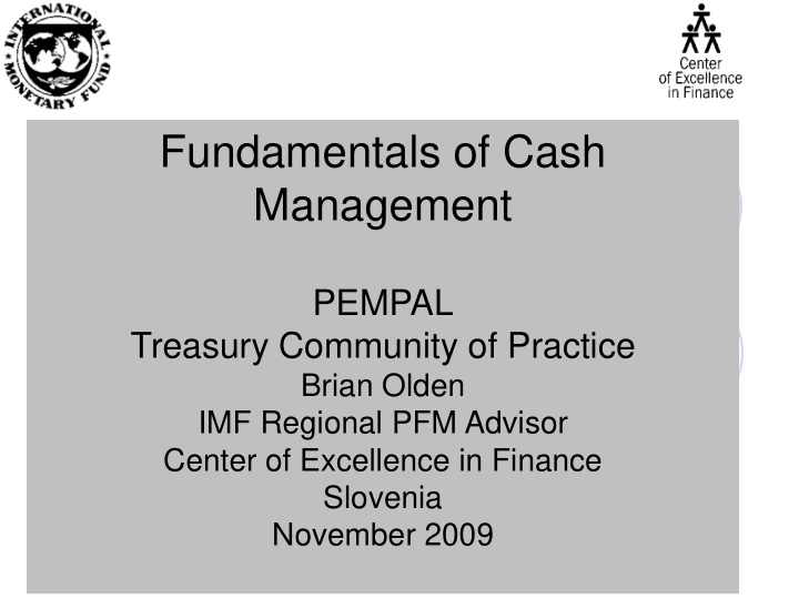 fundamentals of cash management