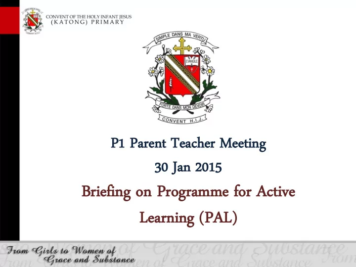 br brie iefing fing on on pr programme ogramme fo for r