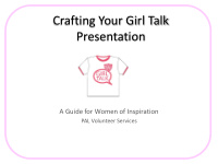 crafting your girl talk presentation