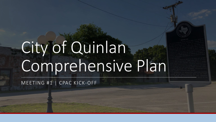 city of quinlan comprehensive plan
