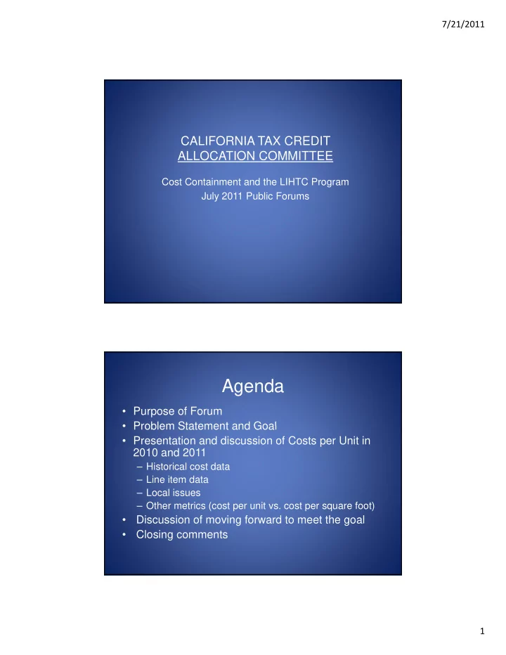 agenda