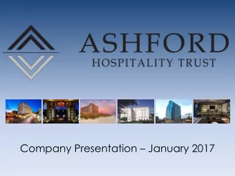 Company Presentation  January 2017  Safe Harbor  In keeping with the SEC's &quot;Safe