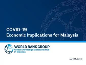 April 15, 2020  1  The supply shock that started in China has now become a pandemic and  1  global