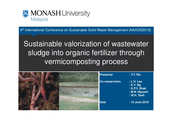 sustainable valorization of wastewater sludge into