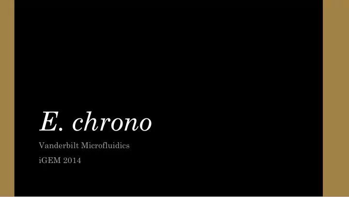 e chrono