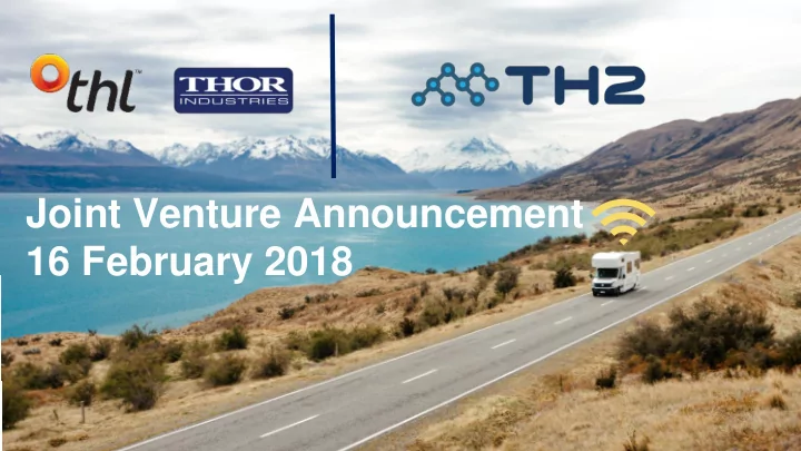 joint venture announcement 16 february 2018 disclaimer