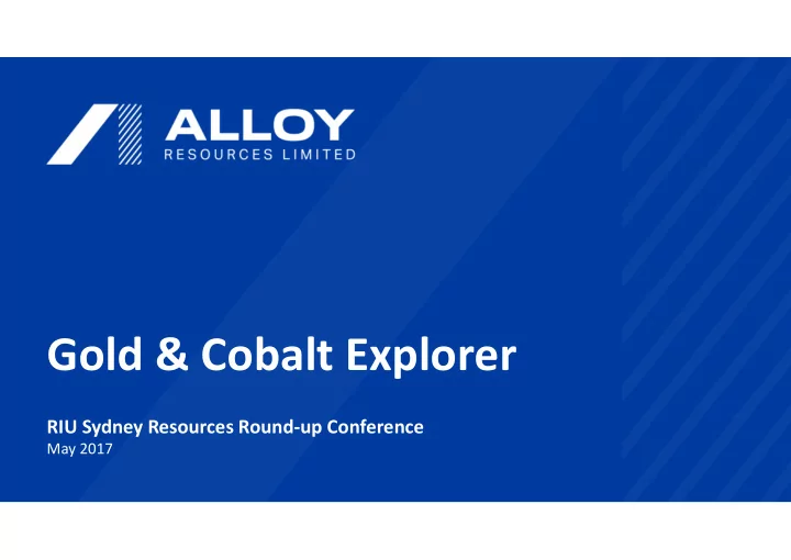 gold cobalt explorer