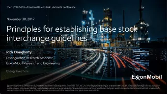 Principles for establishing base stock  interchange guidelines  Rick Dougherty  Distinguished