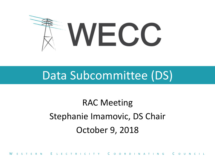 data subcommittee ds