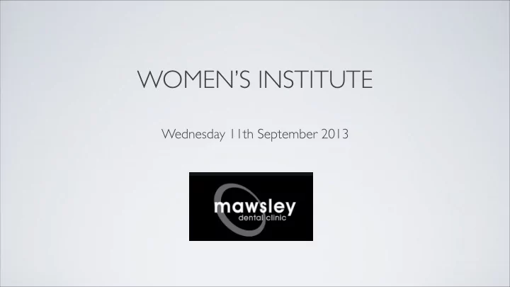 women s institute