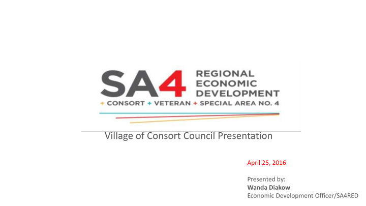 village of consort council presentation