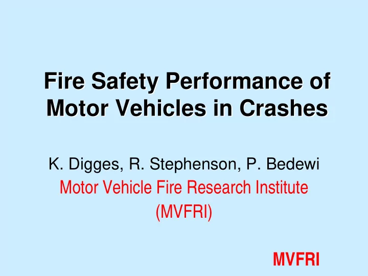 fire safety performance of fire safety performance of