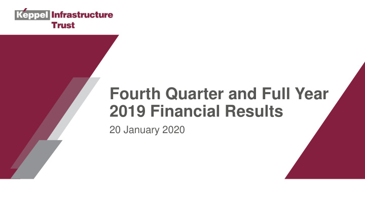 fourth quarter and full year 2019 financial results