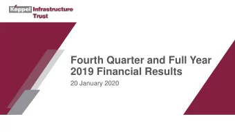 Fourth Quarter and Full Year  2019 Financial Results  20 January 2020  Important Notice  The
