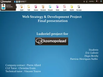 Ludoriel project for  Students Eric Laleve Hugo Bereby Patrcia Henriques Nallin  Company