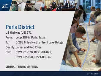 Paris District  US  US Hi  Highway (US  (US)  ) 271  From: Loop 286 in Paris, Texas  To:  0.283