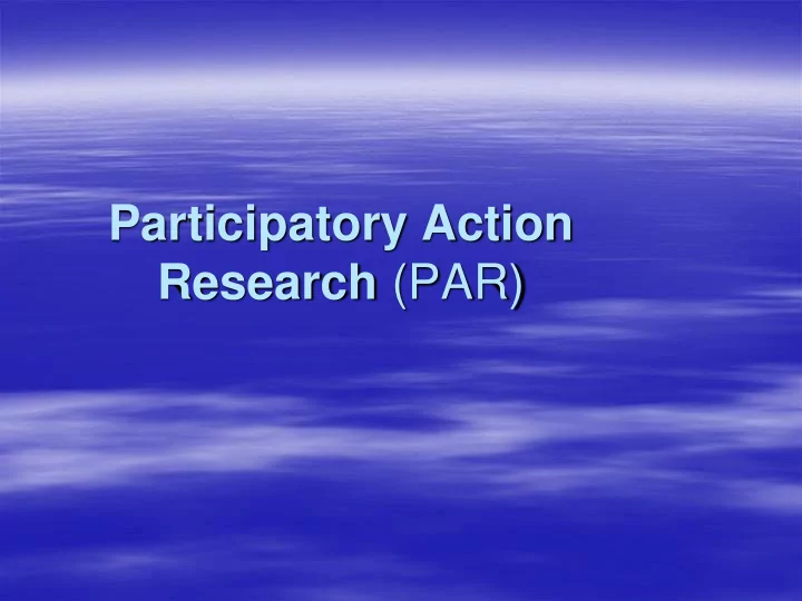 participatory action