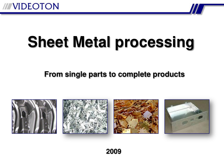 sheet metal processing