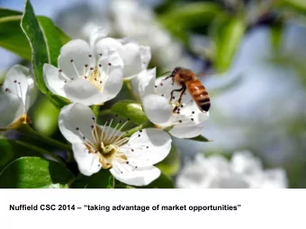 Nuffield CSC 2014  taking advantage of market opportunities  Nuf  Nuffield CS  field CSC