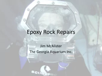 Epoxy Rock Repairs  Jim McAlister  The Georgia Aquarium Inc.  REPAIRING UNDERWATER ARTIFICIAL