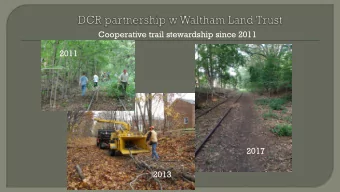 Cooperative trail stewardship since 2011  2011  2017  2013  2011 compared to 2017  2017 Mayor