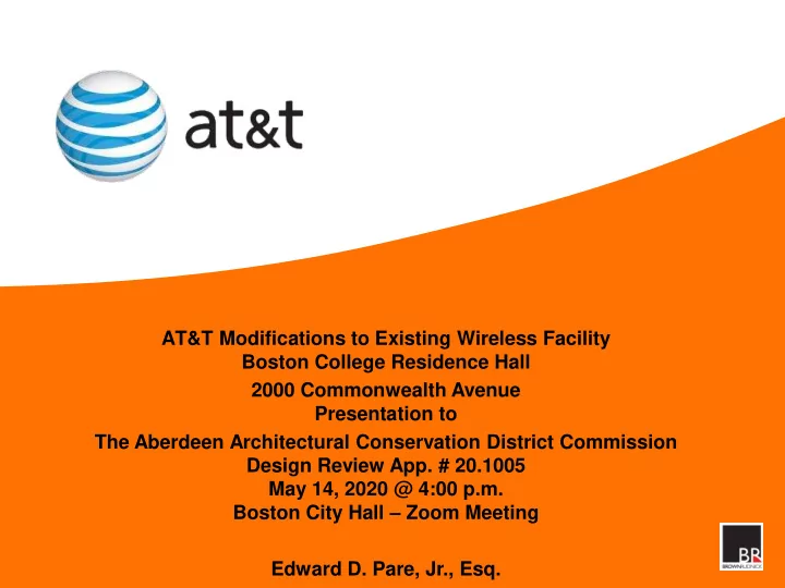 at t modifications to existing wireless facility