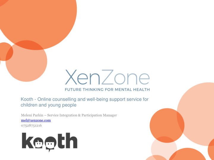 kooth online counselling and well being support service