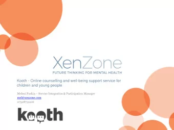 Kooth - Online counselling and well-being support service for  children and young people Meleni