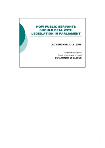 1  Those of you who came to our original Seminar will recall that I  there tried to provide an