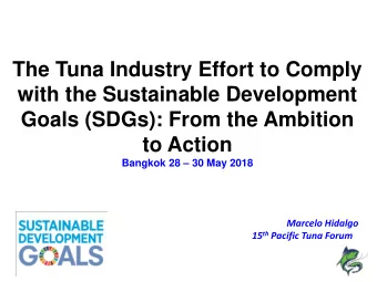 with the Sustainable Development  Goals (SDGs): From the Ambition to Action Bangkok 28  30 May
