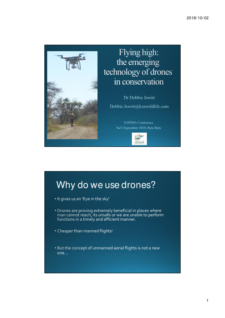 why do we use drones