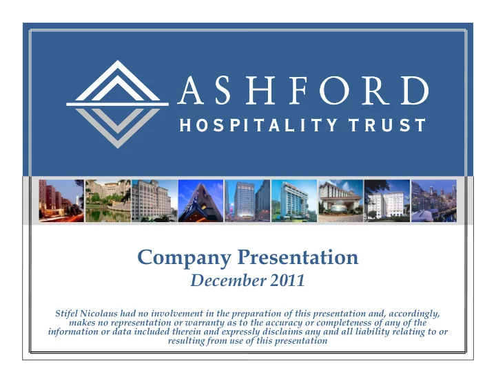 company presentation