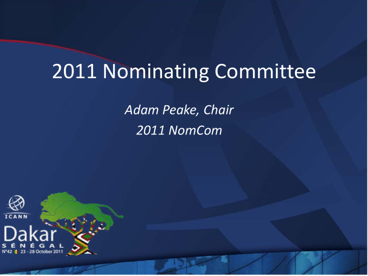 2011 nominating committee