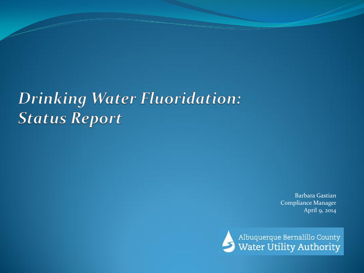 fluoridation of albuquerque s drinking water