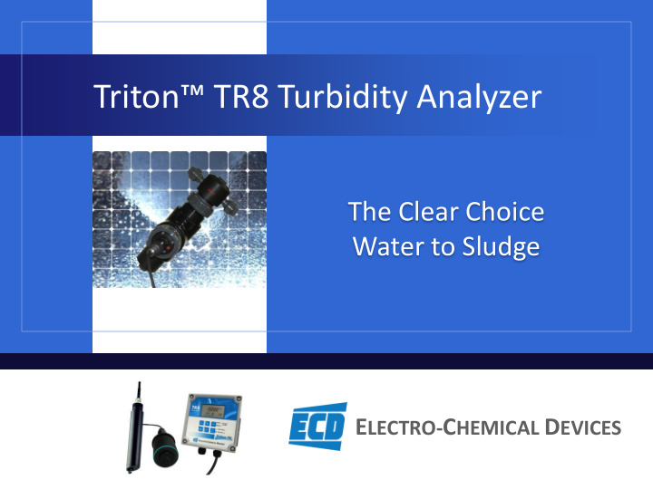 triton tr8 turbidity analyzer