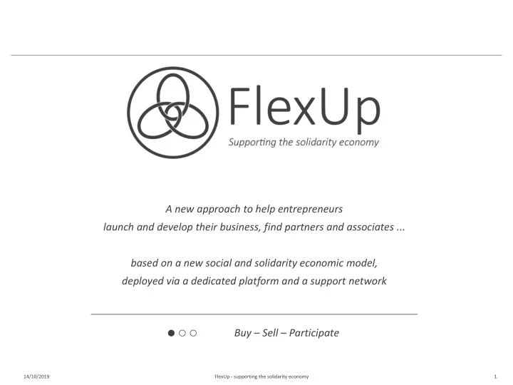 a new approach to help entrepreneurs launch and develop