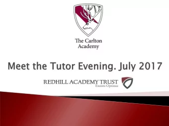 Welcome  Vital information  Reassurances  Chance to ask questions  Meet with your