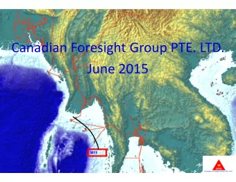 Canadian Foresight Group PTE. LTD. June 2015  M15  1  Reader Advisories  The information in this