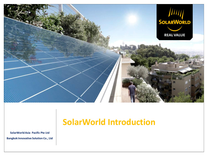 solarworld introduction