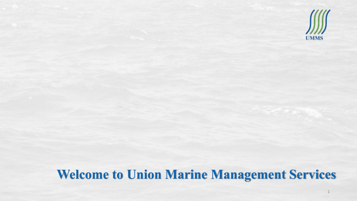 welcome to union marine management services