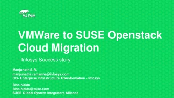 VMWare to SUSE Openstack  Cloud Migration  - Infosys Success story  Manjunath S.R.