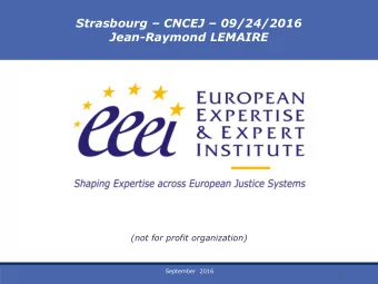 Strasbourg  CNCEJ  09/24/2016  Jean-Raymond LEMAIRE  (not for profit organization)  September