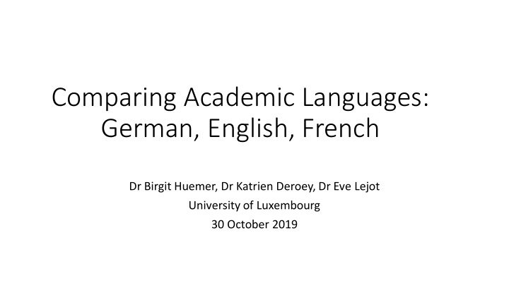 comparing academic languages german english french