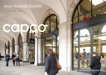 2010 Annual Results  2 March 2011  Page no. 1  Capital &amp; Counties Properties PLC  Important