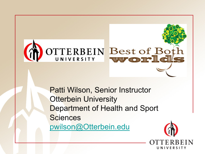 patti wilson senior instructor otterbein university