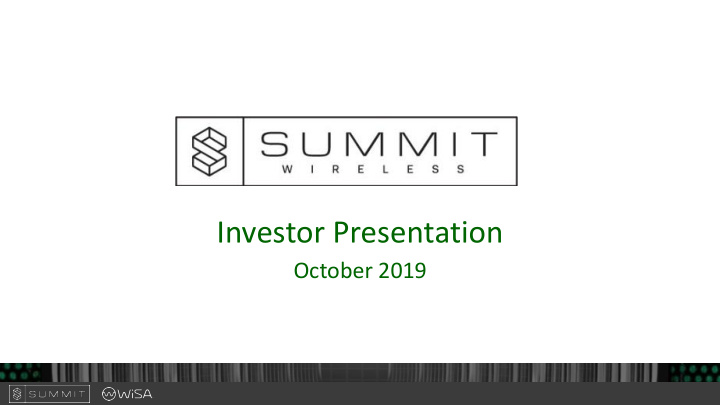 investor presentation