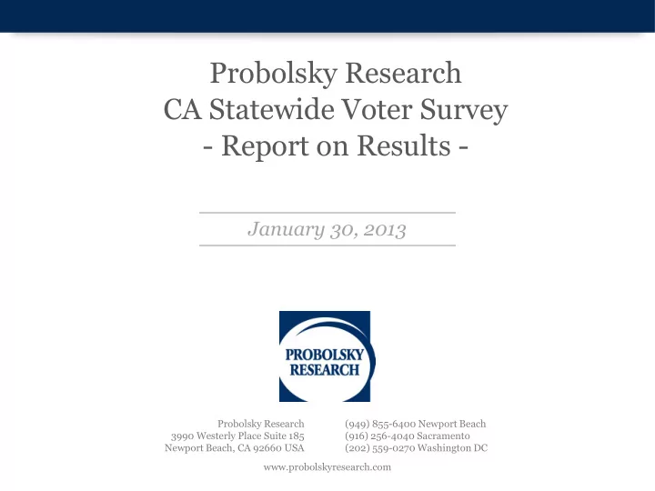 report on results